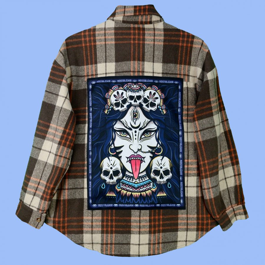 Camicia quadri marrone S