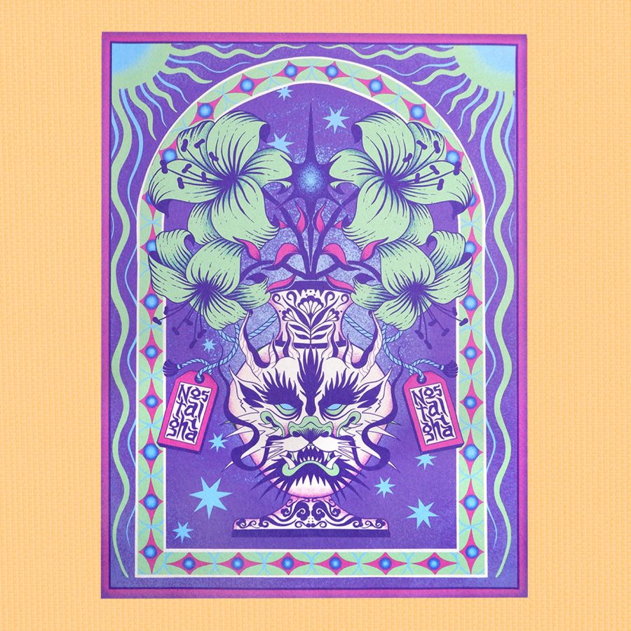Patch Dragon Flowers - Green