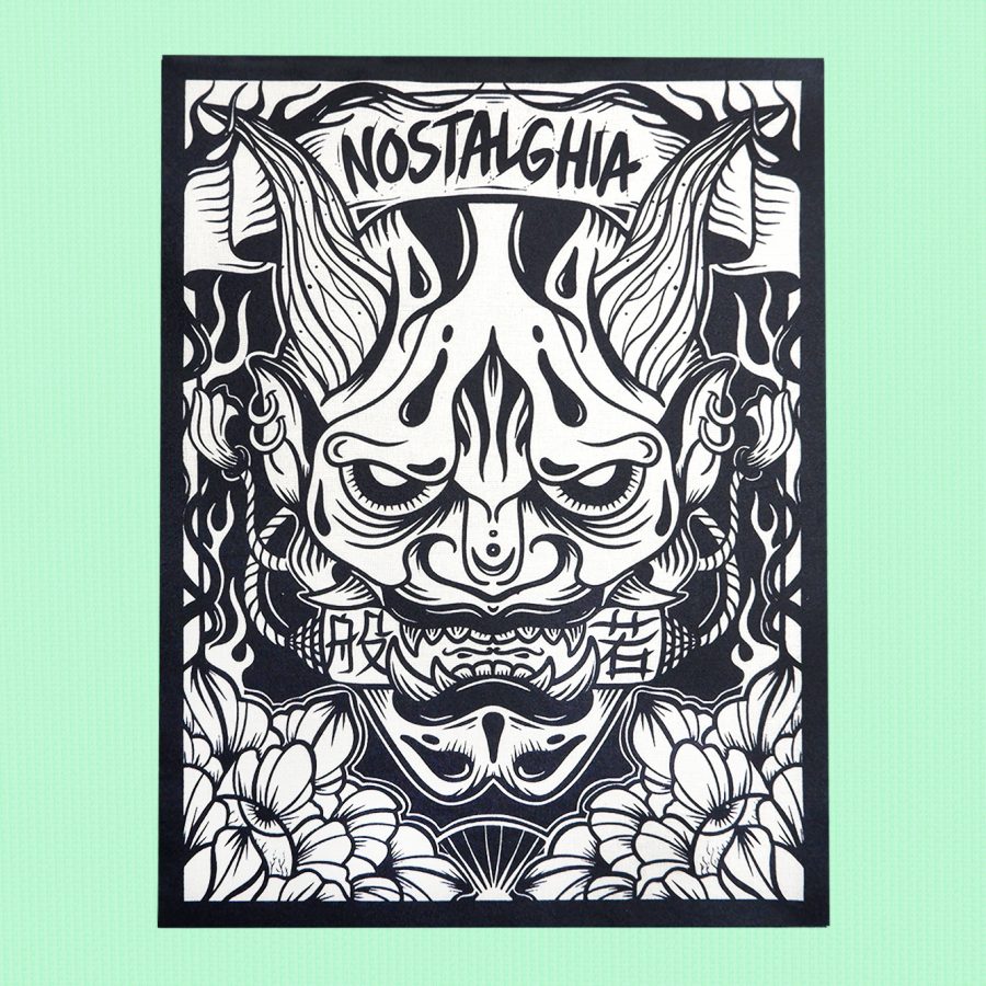 Patch Hannya - B&W