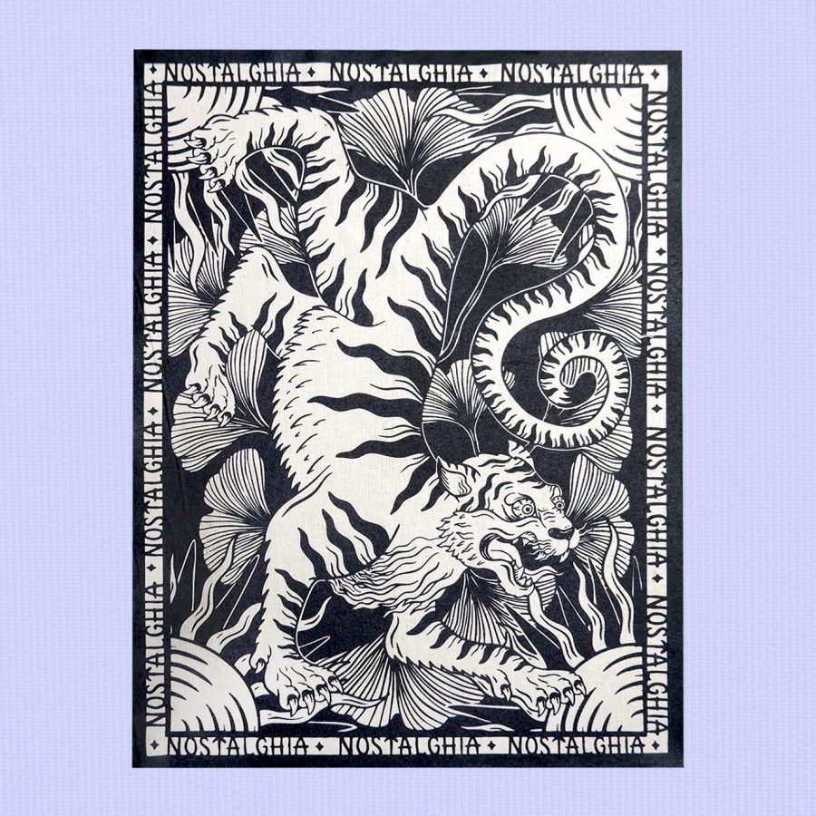 Patch Tiger - B&W